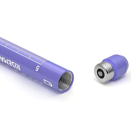 RISEMART Pen Lights for Nurses, 2Pack Reusable Medical Pen Light with Pupil Gauge and Ruler, White Light LED Penlight for Nurse Student Doctors EMT (White/Purple) - color: White and Purple