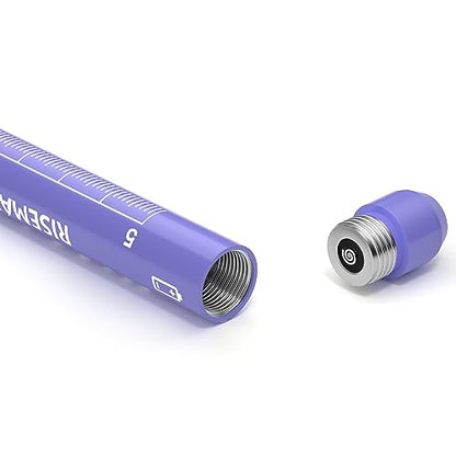 RISEMART Pen Lights for Nurses, 2Pack Reusable Medical Pen Light with Pupil Gauge and Ruler, White Light LED Penlight for Nurse Student Doctors EMT (White/Purple) - color: White and Purple