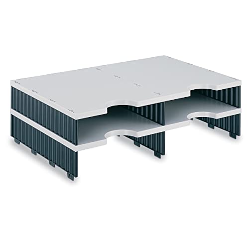 Ultimate Office TierDrop Desktop Organizer 4 Compartment ADD-ON for 2-Wide - size: 4-Compartment Add-On