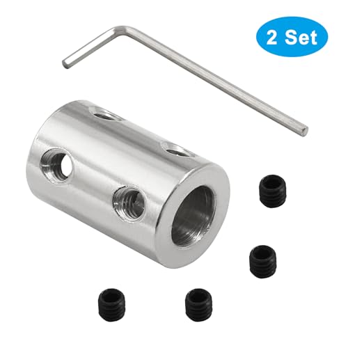 BokWin 2 Pcs 8mm to 8mm Bore Rigid Coupling Shaft Coupler - size: 8mm to 8mm