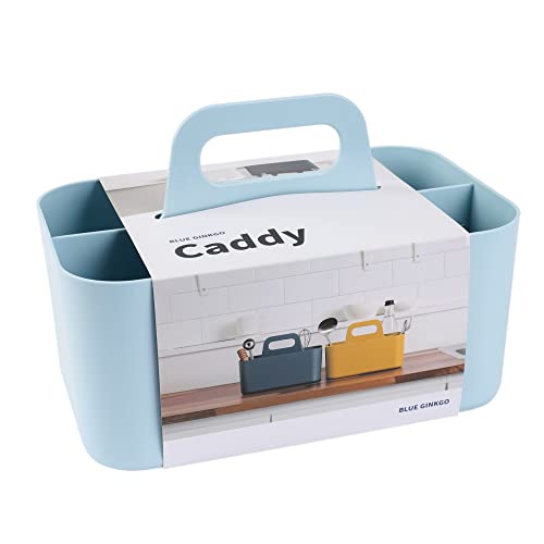 BLUE GINKGO Stackable Organizer Caddy, Rectangle, Blue, Made in Korea - color: BLUE, size: Rectangle