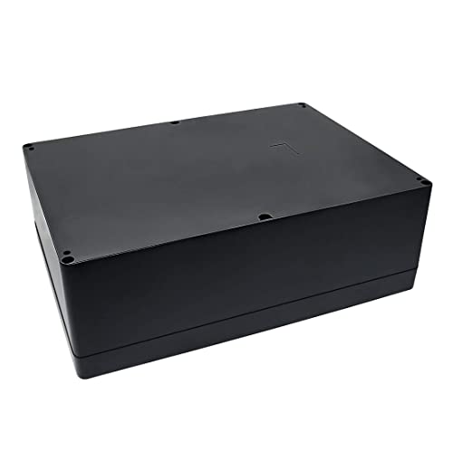 LeMotech ABS Plastic Electrical Project Case Power Junction Box, Project Box Black 10.4" x 7.2" x 3.7" (263 x 182 x 95 mm)(Pack of 1) - color: Black (1 pack), size: 10.4" x 7.2" x 3.7"