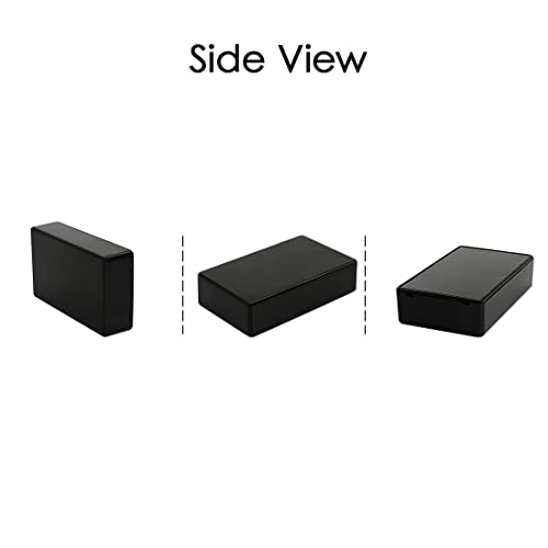 LeMotech 5Pcs ABS Plastic Electrical Project Case Power Junction Box, Project Box Black 3.9 x 2.4 x 1.0 inch (100 x 60 x 25 mm) - size: 3.9" x 2.4" x 1.0"(5pc)