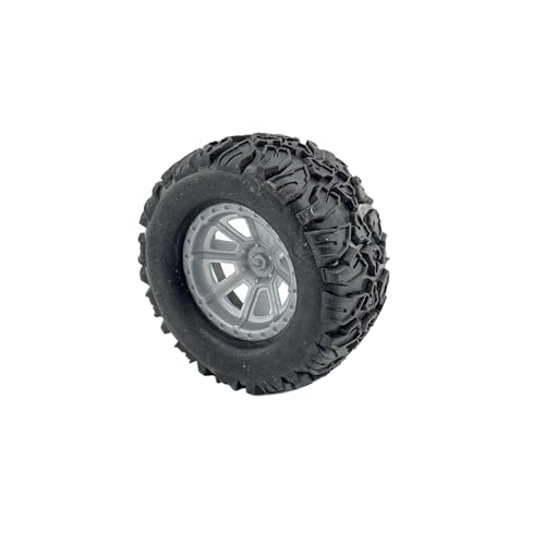4PCS Toy Car Wheel Model Car Rubber Tire Wheels with Metal Shaft Round Rod Axles for RC Car Truck Robot DIY Model Toy Wheel Replace Parts (2.5x55mm) - style: 2.5x55mm