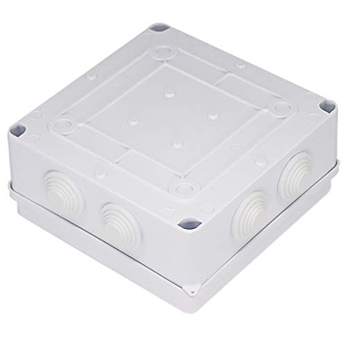 Zulkit Junction Box ABS Plastic Dustproof Waterproof IP65 Universal Electrical Boxes Project Enclosure White 5.9 x 5.9 x 2.8 inch (150 x 150 x 70mm) - size: 5.9" x 5.9" x 2.8"