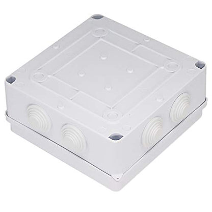 Zulkit Junction Box ABS Plastic Dustproof Waterproof IP65 Universal Electrical Boxes Project Enclosure White 5.9 x 5.9 x 2.8 inch (150 x 150 x 70mm) - size: 5.9" x 5.9" x 2.8"