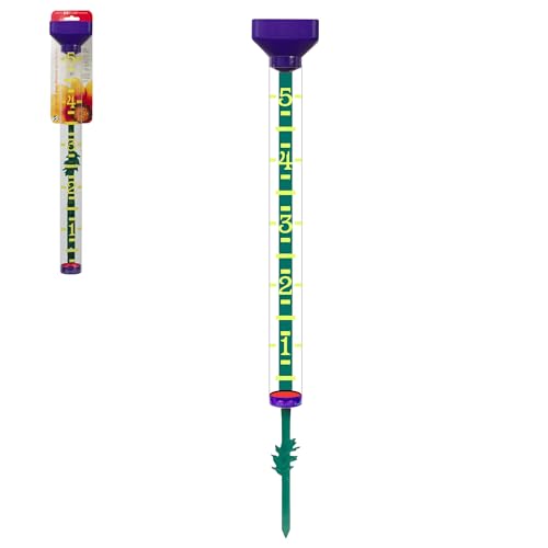 Headwind EZRead 21” Giant Professional Outdoor rain Gauge, USA Made Heavy Duty All Weather Freeze Proof Stake or mountable with Float, Violet (820-1002VIO) - color: Violet, size: 21-Inch