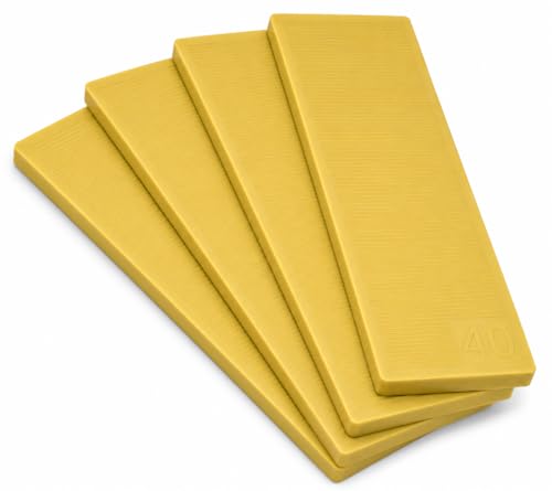 (Pack of 10) 5/32" (4 mm) Plastic Flat Washers Glazing Blocks 1.57 x 3.93 (40 x 100 mm) Framer Spacers Door and Window Packers (Yellow) - size: 5/32" (4 mm, Yellow)