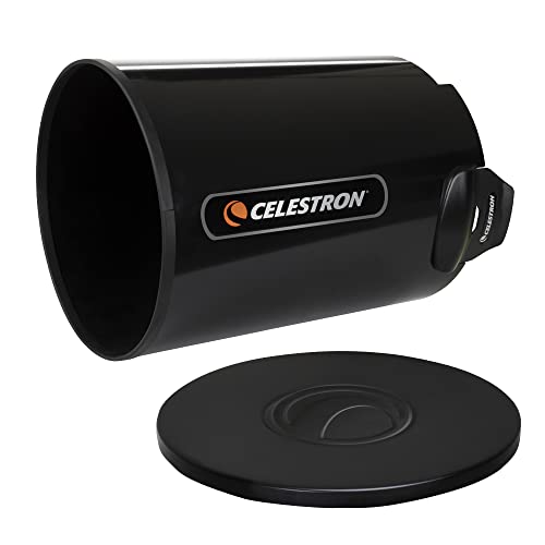 Celestron – Aluminum Telescope Dew Shield with Cover Cap – Fits 8” & NexYZ – 3–Axis Universal Smartphone Adapter for Telescope – Digiscoping Smartphone Adapter