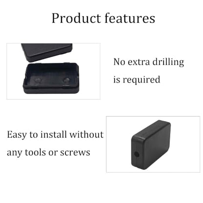 4PCS ABS Plastic Electrical Junction Box with Cover Black Waterproof Project Case for Wire Connection Electronic DIY Enclosure (60x37x17mm) - size: 60x37x17mm