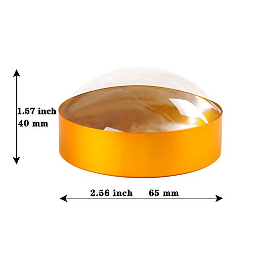 6X Paperweight Mirror Round Shape Hd Magnifying Magnifying Glass Dome Genuine Glass Paperweight Map Magnifying Glass and Reading Aid (No Handle) - color: 6x,60mm
