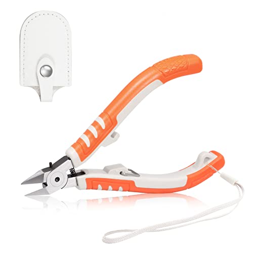 SPEEDWOX 5 Inch Diagonal Cutting Pliers Tapered Head Ultra Sharp Model Sprue Wire Clippers Electrical Wire Cutter Side Cutting Nippers with Safety Lock CR-V Steel - style: B