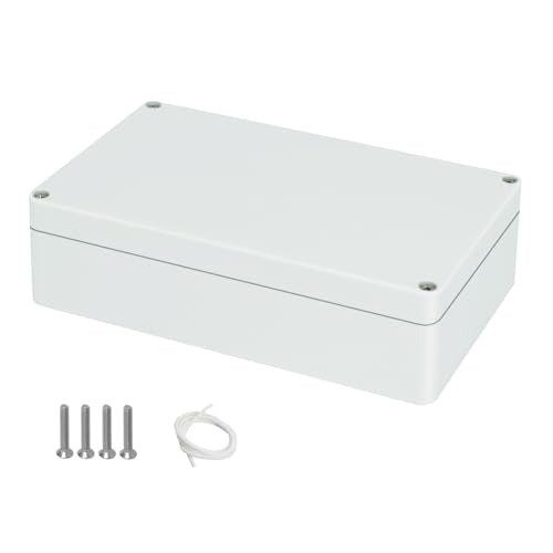 Project Box ABS Plastic Junction Box IP65 Waterproof Weatherproof Electrical Enclosoure Power Box for Electric Gray White 7.87"x 4.72"x 2.2"(200 x 120 x 56mm) - color: Gray White, size: 7.87" x 4.72" x 2.2"