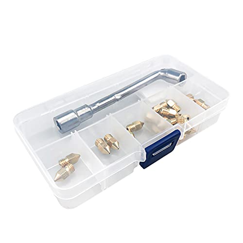 MK8 Nozzles 24 pcs Assorted Sizes 3D Printer Extruders Brass Nozzles - size: MK8 Brass, style: Kit: Various Nozzles