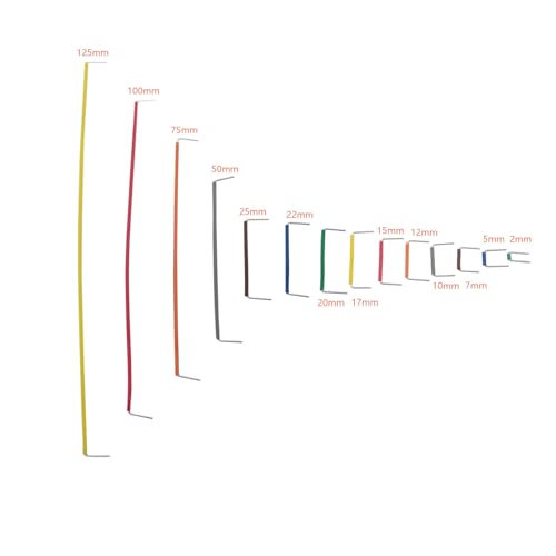 DGZZI 140PCS Breadboard Specific Jumper Wire Kit 14 Sizes 2mm-125mm for Computers Electronic Communication Instruments Digital Equipment Cables