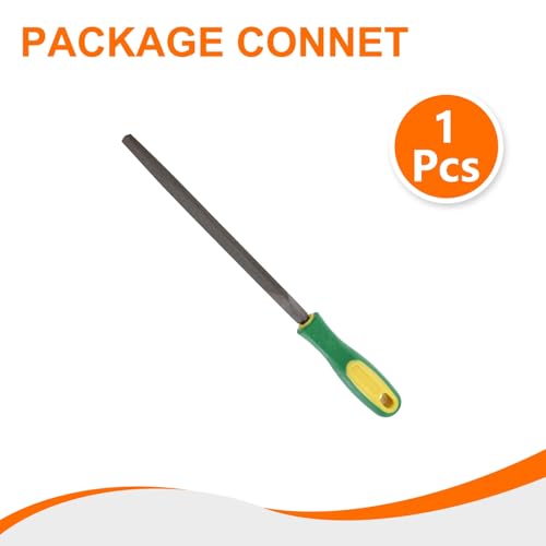 HARFINGTON Triangle Coarse Teeth Cut File 8" Double Cut Teeth High Carbon Steel Hand Rasp File Plastic Handle for Metal Wood Deburring Removing - size: 8", style: Coarse