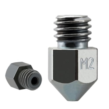 Microswiss MK8 Plated M2 Hardened High Speed Steel Nozzle Value Pack - size: Value Pack (.4mm, .6mm, .8mm )