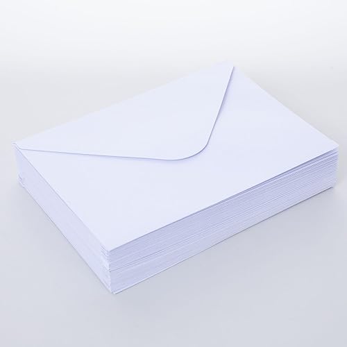 50 Sets Photo Frame Cards with Envelopes 4x6 Paper Picture Frames Bulk - color: White, size: 4X6