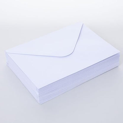 50 Sets Photo Frame Cards with Envelopes 4x6 Paper Picture Frames Bulk - color: White with Gold Lining, size: 4X6