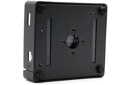 KKSB Case for Arduino Uno Q Black Aluminum and Steel Enclosure with Clear Polycarbonate Top - style: Standard Clear Lid Case
