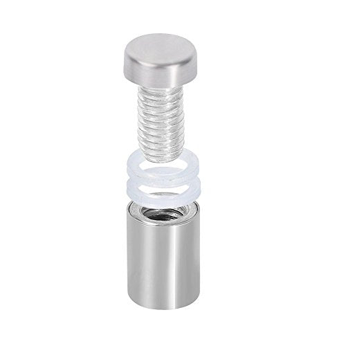Stainless Steel Wall Mount Glass Standoff Holder Screw Nails Advertising Nails 12 Pcs (16x20mm) - size: 16x20mm