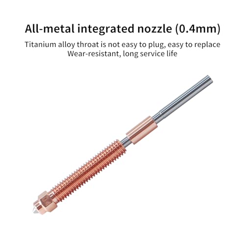 FYSETC 3D Printer Accessories K2 Plus Print Head Kit: Assembly Extruder Hotend Set Include Heat Break Heating Block Silicone Sock Nozzle Thermistor Heater Cartridge