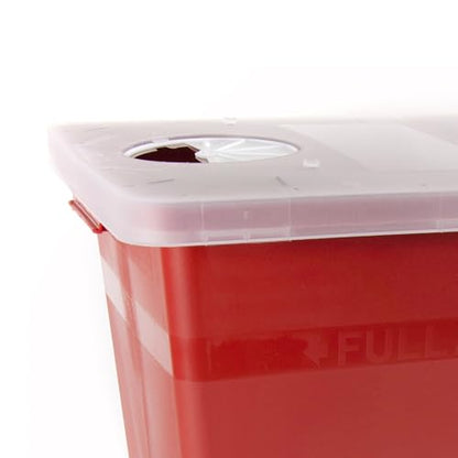 McKesson Prevent Sharps Container, Red, 8 gal, 3 x 4 x 13 in, 3 x 4 x 14 in