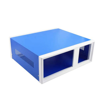 Fielect Dustproof Electronic Junction Box Metal Enclosure Project Box for Electronic Projects Blue, 12.20" x 11.22" x 4.53" - size: 12.20" x 11.22" x 4.53"