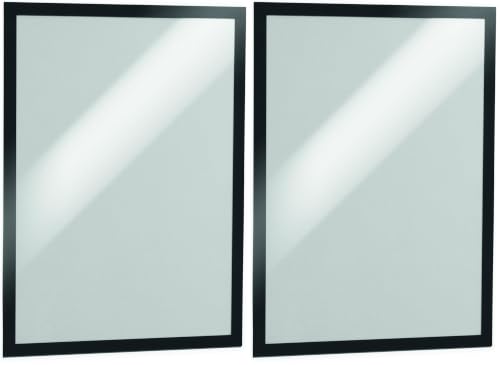 Durable Duraframe Business & Store Self Adhesive Magnetic Sign Holder in Tabloid-Size 11" x 17" Inches - Black Frame - Pack of 4 - color: Black, size: Tabloid, 11" x 17" (Pack of 2)