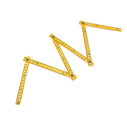 Quluxe Folding Ruler Measuring Stick Foldable 1M Metric Ruler-Metric Only - size: 1m (Metric only, yellow)