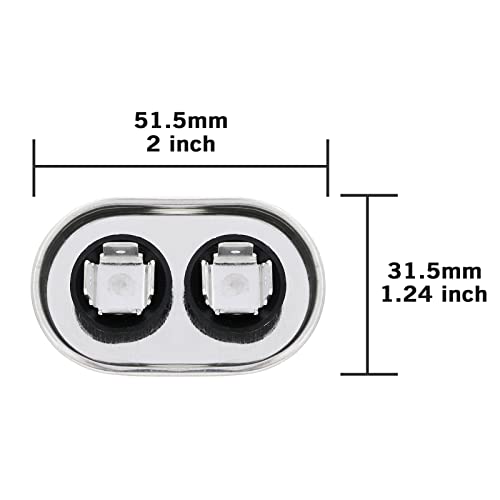 VEXUNGA 7.5uF 370/440VAC 50/60Hz CBB65 CBB65A Oval Run Start Capacitor 7.5 MFD 370V/440V Air Conditioner Capacitors for AC Unit Fan Motor Start or Pool Pump or Air Condenser Straight Cool - style: [V01] 7.5uF Oval
