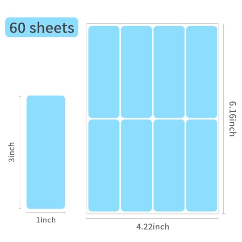 480pcs 3x1 inch Colored Label Sticker Moving Labels for Boxes