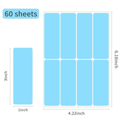 480pcs 3x1 inch Colored Label Sticker Moving Labels for Boxes