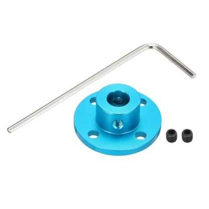 MECCANIXITY 2pcs 8mm Bore Rigid Sky Blue Flange Coupling Connector Aluminum - color: Sky Blue