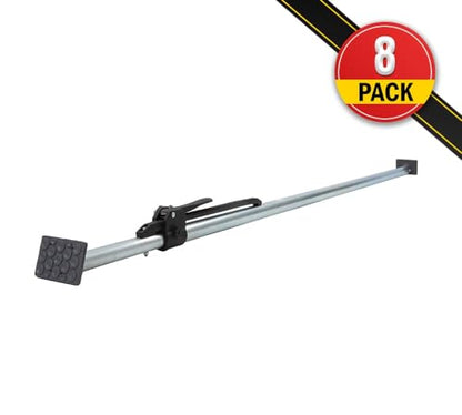 Mytee Products 8 Pack Heavy Duty Adjustable Load Lock Bar for Semi Trailers, Truck Box - 89.75"-104.5" Long Steel Ratcheting Cargo Load Bar Tie-Down Holder for Enclosed Truck & Vans with 2" - 4" Pads - size: 8 - Pack