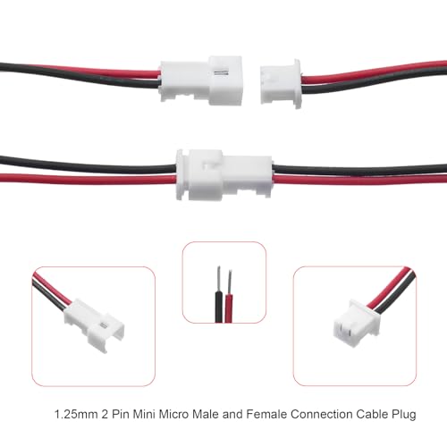20 Pairs 1.25mm 2Pin Connector Balance Plug Lead Socket.