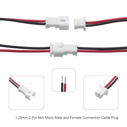 20 Pairs 1.25mm 2Pin Connector Balance Plug Lead Socket.