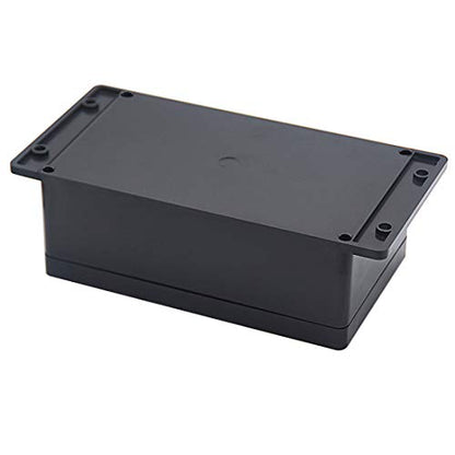 Zulkit Junction Box ABS Plastic Dustproof Waterproof IP65 Universal Electrical Boxes Project Enclosure with Fixed Ear Black 7.87 x 4.72 x 2.95 Inch (200 x 120 x 75 mm)(Pack of 2) - size: 7.87" x 4.72" x 2.95"(Pack of 2)