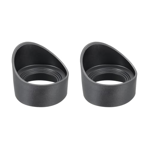 PATIKIL 42-46 mm Eyepiece Eye Cups, 2Pcs Rubber Eyepiece Cover Guard for Stereo Microscope Telescope Aiming Scope, Black