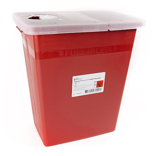 McKesson Prevent Sharps Container, Red, 8 gal, 3 x 4 x 13 in, 3 x 4 x 14 in