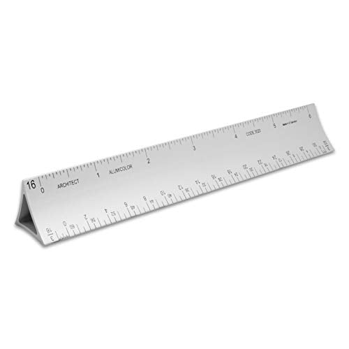 Alumicolor 6-inch Aluminum Architect Hollow Scale for School, Office, Art and Drafting, 6IN, Silver - color: Silver, size: 6IN, style: Architect