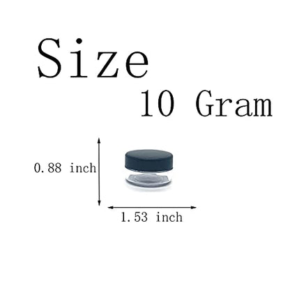 30 Pcs Sample Containers, 10 Gram Mini Sample Jars with Black Lid - color: Black