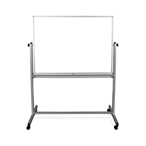 Mobile Magnetic Whiteboard 48"W x 36"H Silver Frame - size: 48"W x 36"H