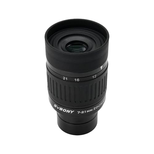 SVBONY SV135 1.25” Telescope Eyepiece, 7-21mm Zoom Eyepiece, 36-52° FOV - size: 36-52°