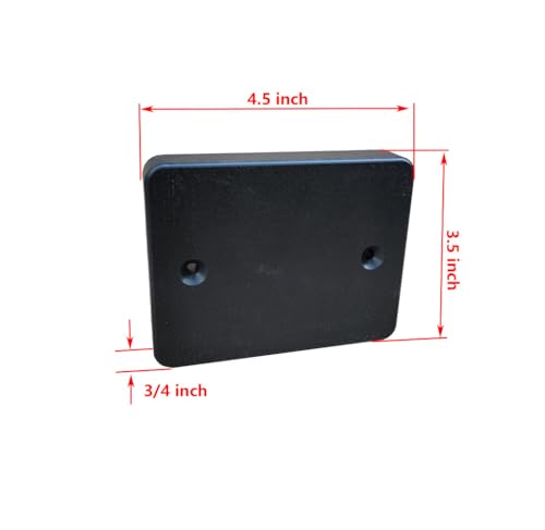 Brocraft Resistant Marine-Grade Boat Transducer Mounting Plate Hardware Kit/Transducer Mounting Board - style: Black And without Spray Shield