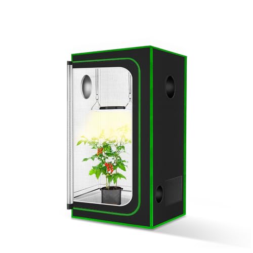 Small Grow Tent for Aerogarden，18”x18”x36” ，Hydroponics Growing System ，Highly Reflective 600D Diamond Mylar Canvas with Ventilation window and Floor Tray for Hydroponic Indoor Plant Growing - size: 18”x18”x36”