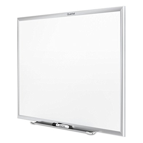 Quartet Dry Erase White Board 60"W x 36"H Non-Magnetic Whiteboard, Total Erase, Silver Aluminum Frame (S535) - color: Silver, size: 60"W x 36"H