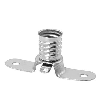 10PCS E10 2.5V/0.3A Miniature Screw Base Light Bulbs and 10PCS E10 Light Socket Bulbs Lamps Base Holders for Home Experiment Circuit Electrical Test Accessories