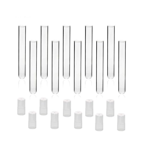ULAB Scientific Glass Test Tubes with Autoclavable Caps, Vol.16ml, 16x150mm, Medium Borosilicate Glass Material, Pack of 20, UTT1010 - style: Vol.16ml with Autoclavable Caps, 20pcs
