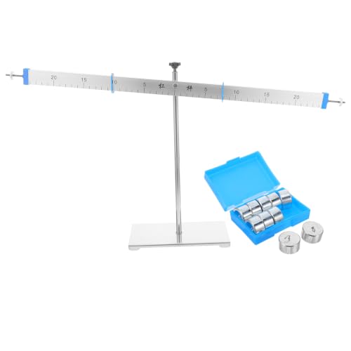 Alloy Lever Balance with 50cm Aluminum Stand and 10 Hook Weights Physics Teaching Tool for Classroom Experiments and Balance Equation Demonstrations